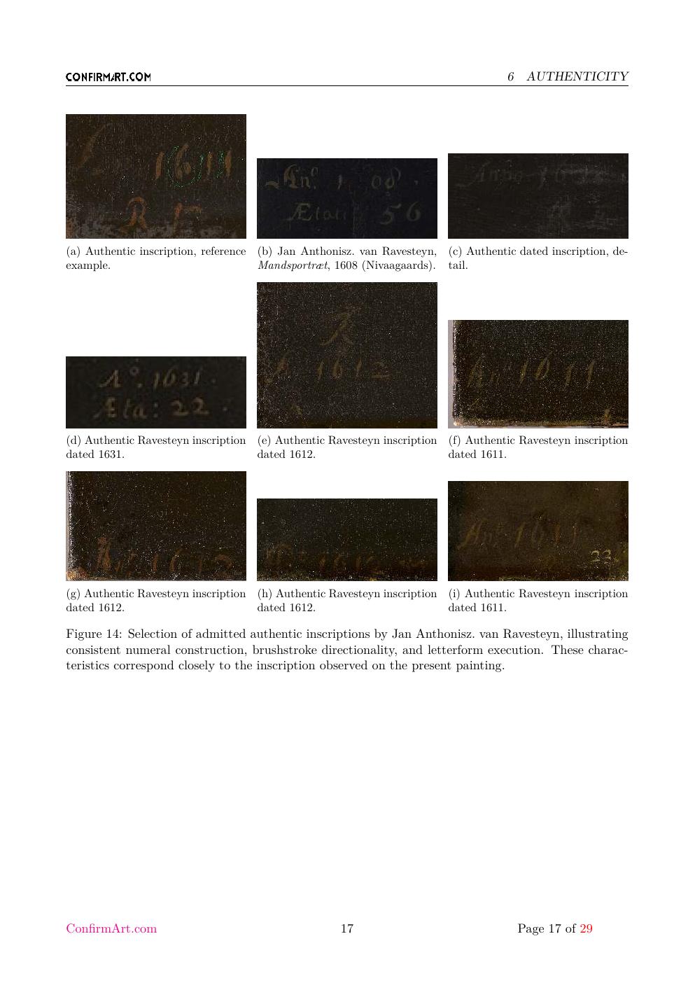 Portrait attributed to Jan Anthonisz. van Ravesteyn report sample page 17