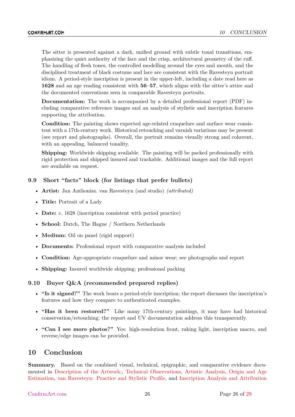 Portrait attributed to Jan Anthonisz. van Ravesteyn report sample page 26