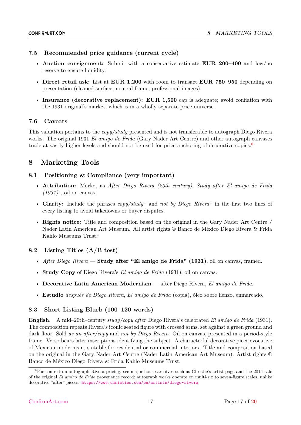 El amigo de Frida report sample page 17