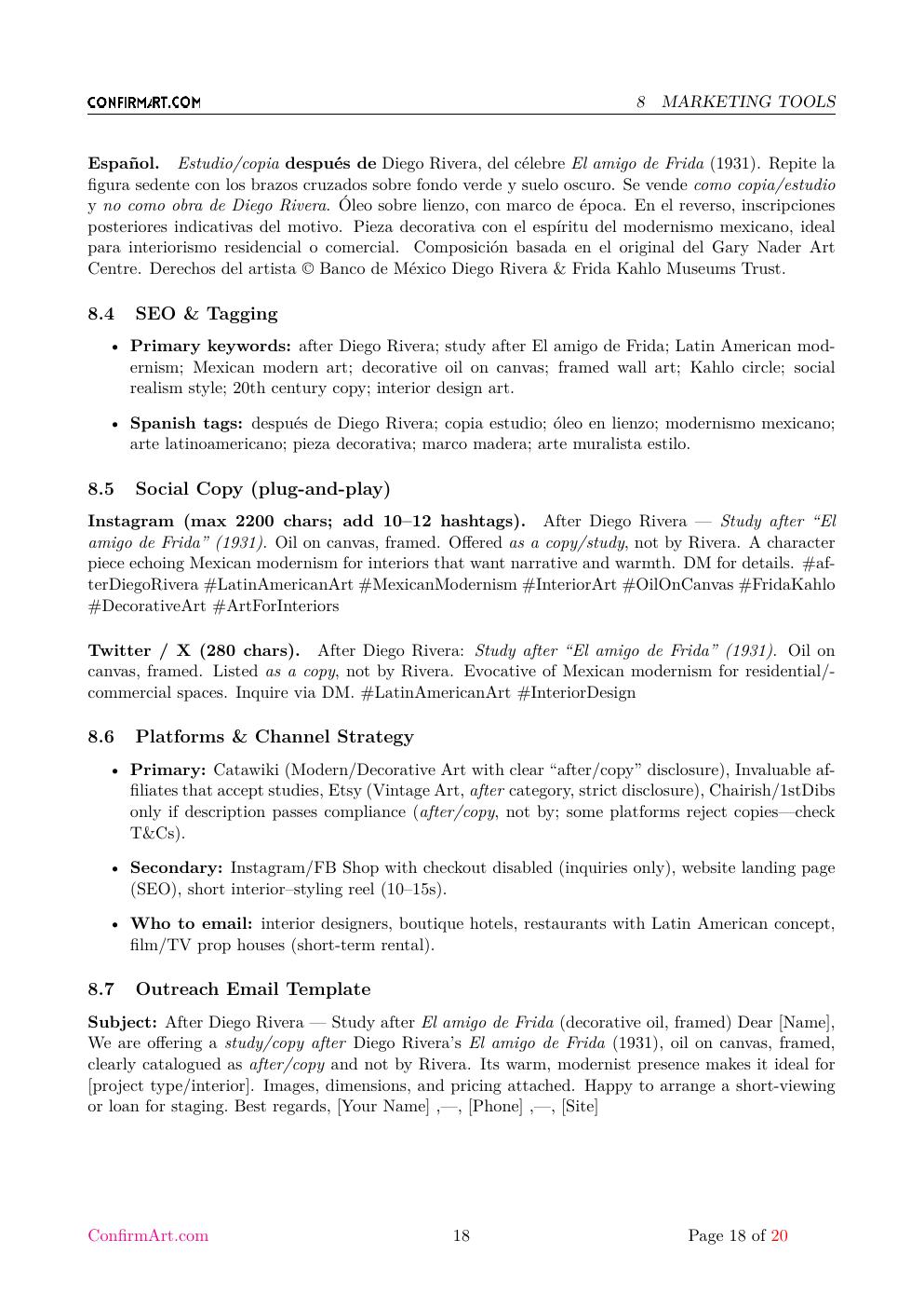 El amigo de Frida report sample page 18