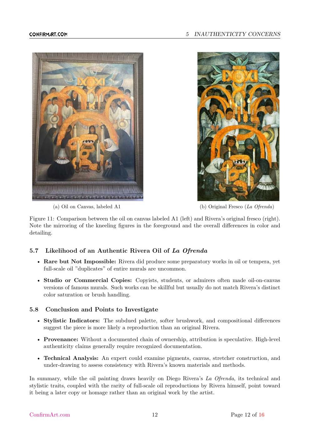 La Ofrenda study report sample page 12