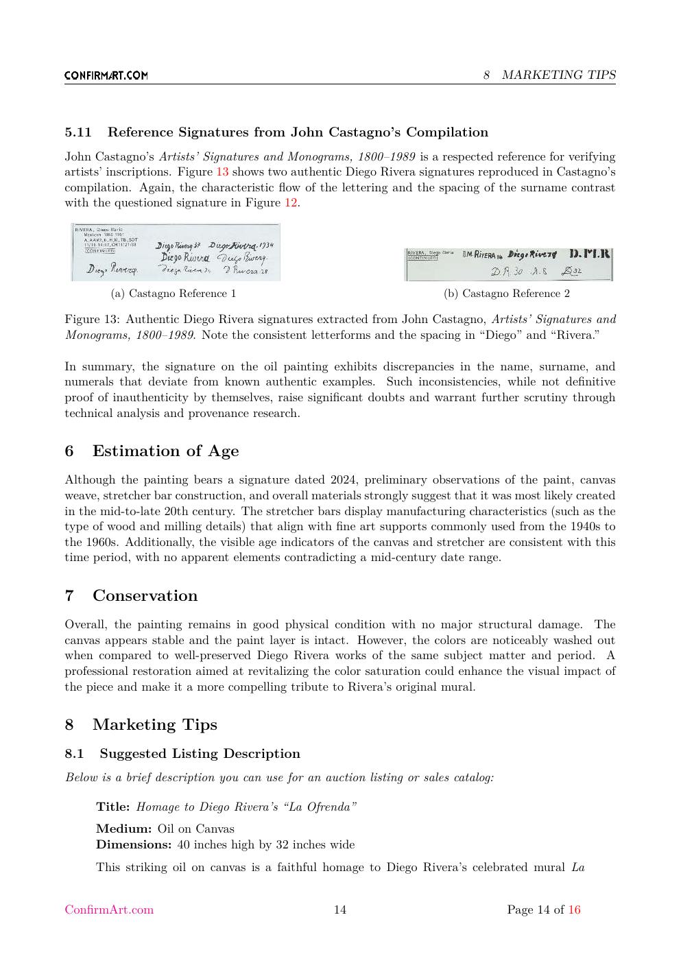 La Ofrenda study report sample page 14