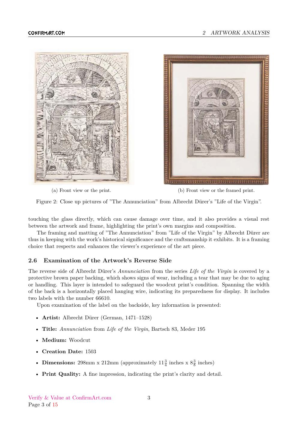 The Annunciation report sample page 3