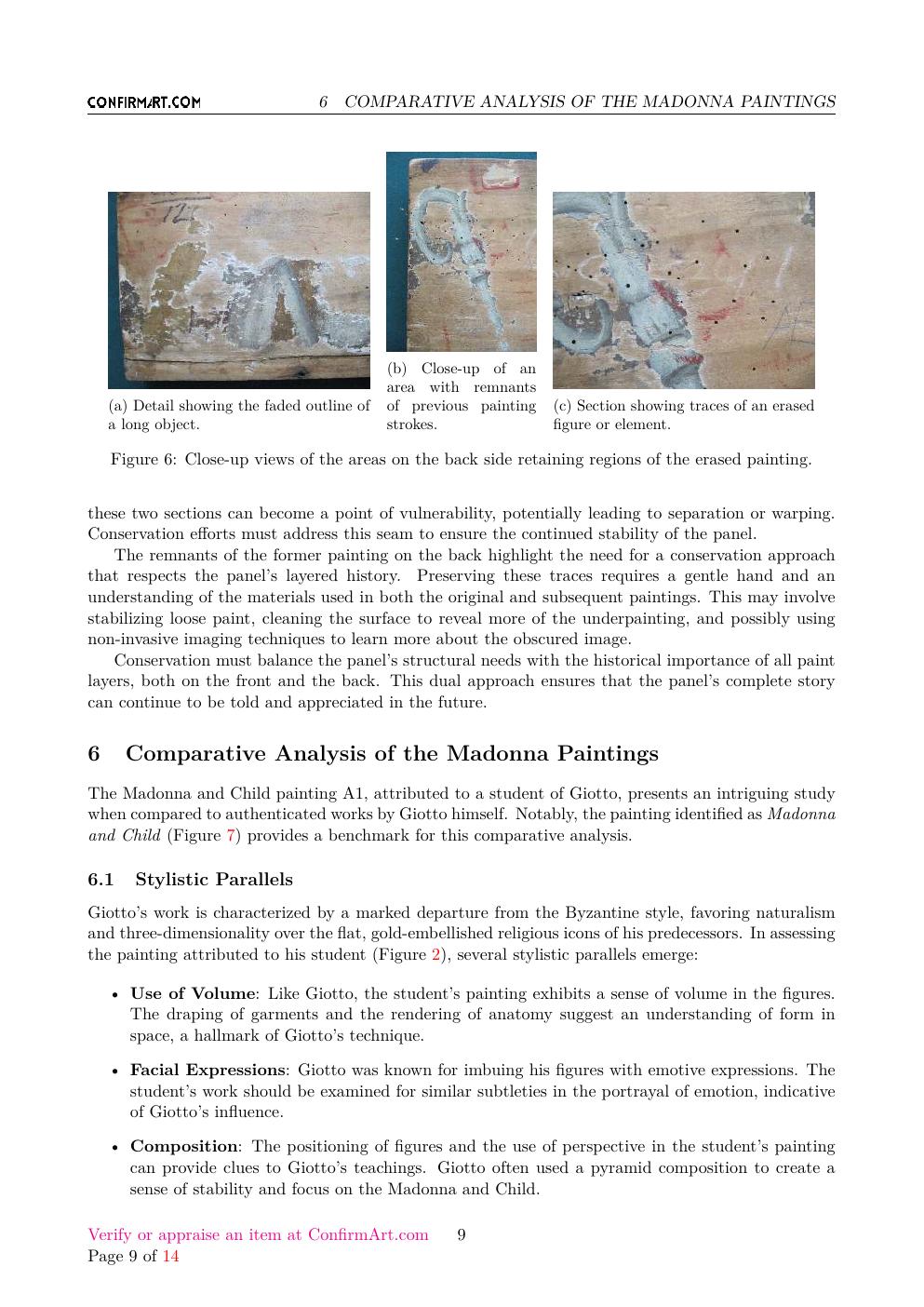 Italian Paintings 13th and 14th Centuries report sample page 9
