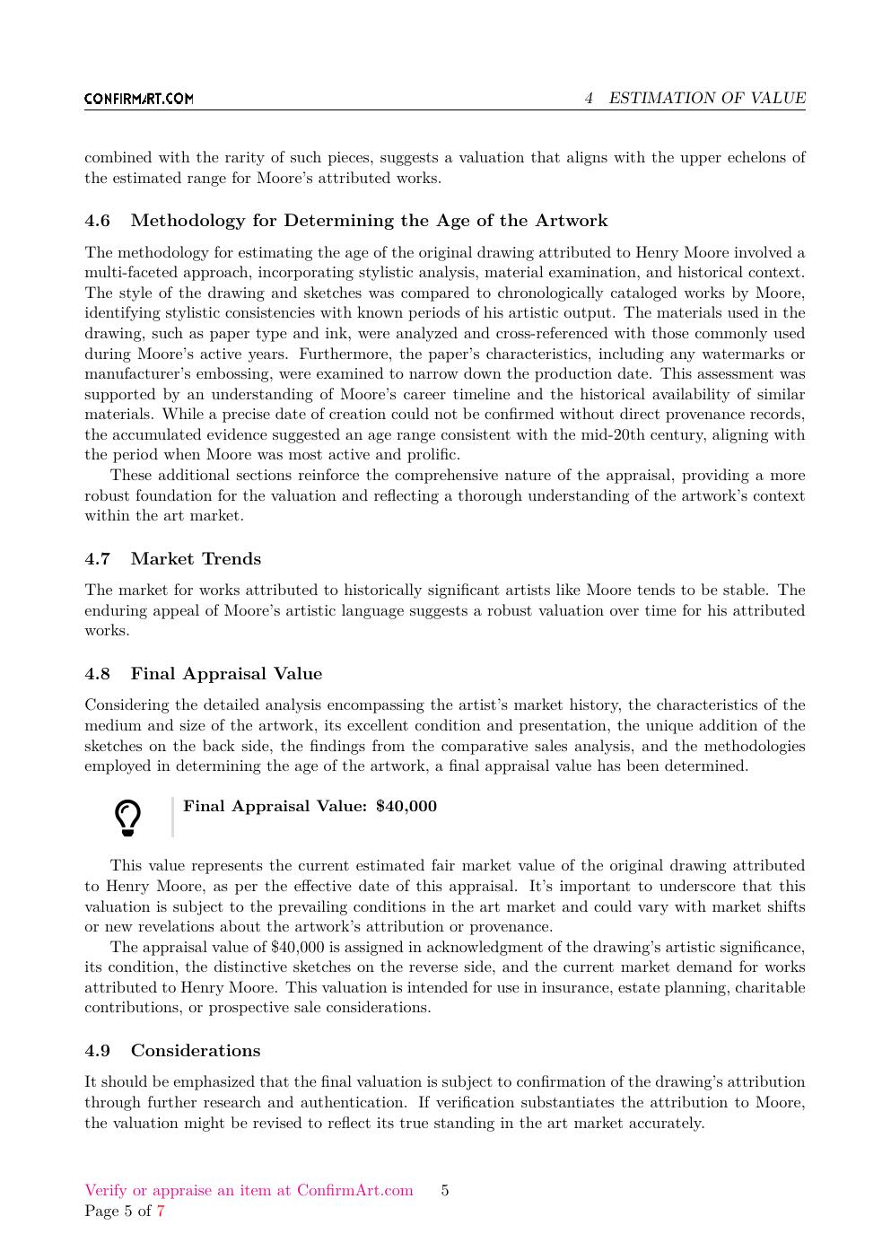 Gothic Madonna report sample page 5