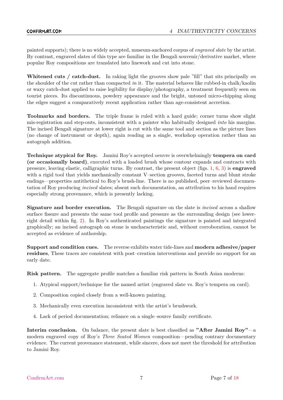 Three Seated Women report sample page 7