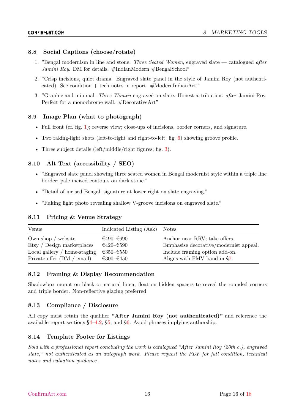 Three Seated Women report sample page 16