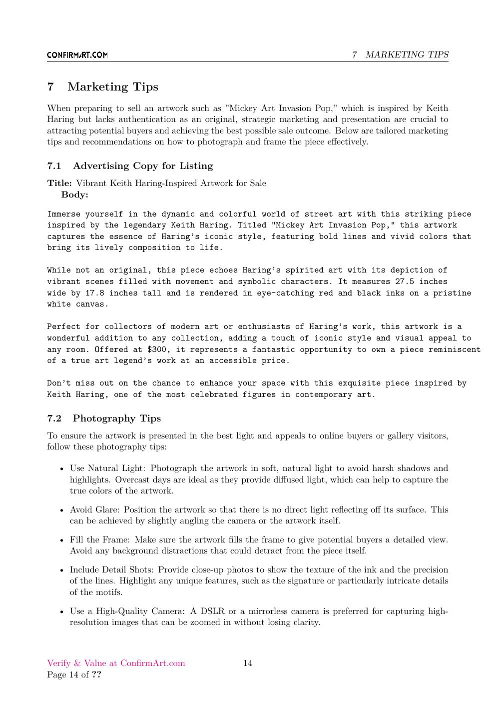 Mickey Alien Invasion Pop report sample page 14
