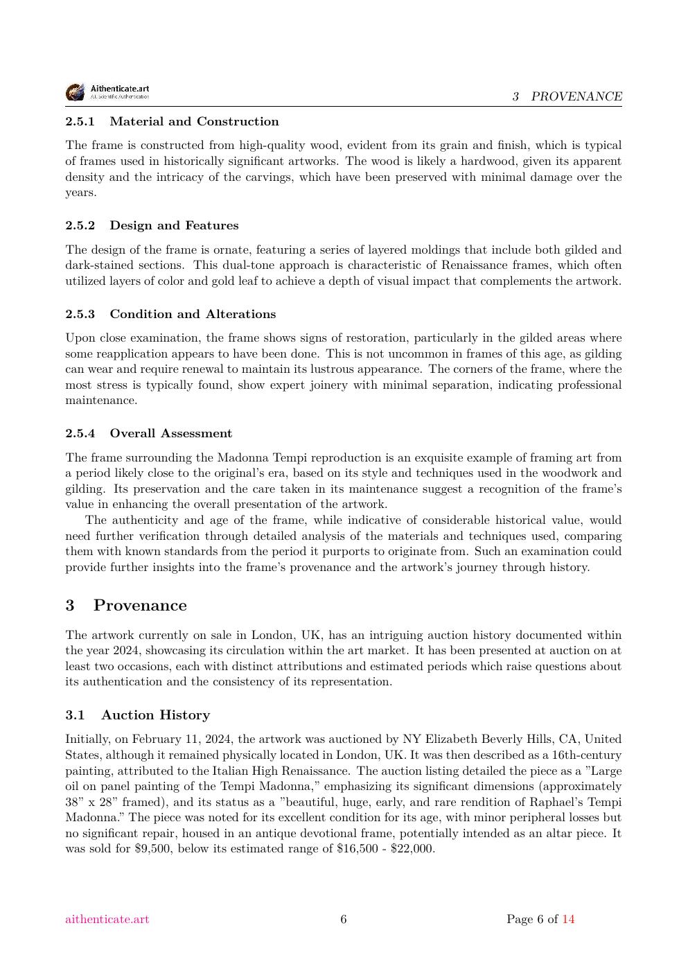 Tempi report sample page 6