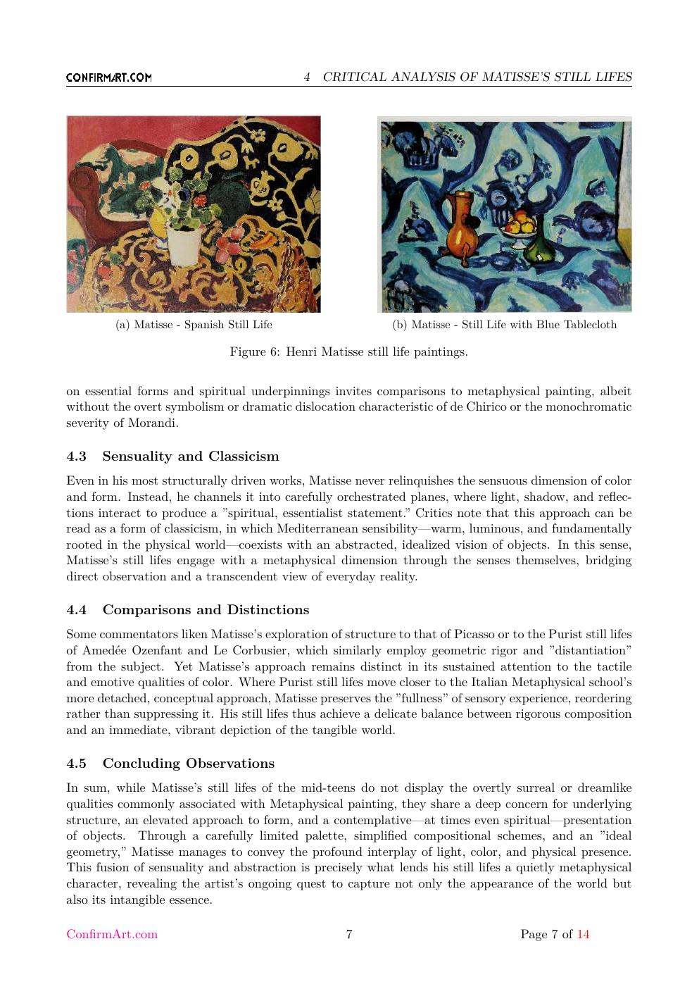 Still Life with Pitcher report sample page 7