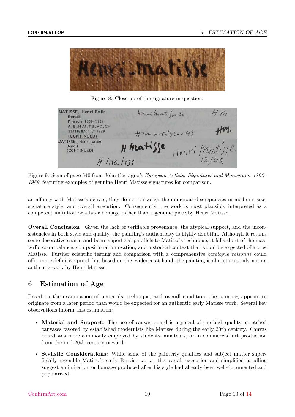 Still Life with Pitcher report sample page 10