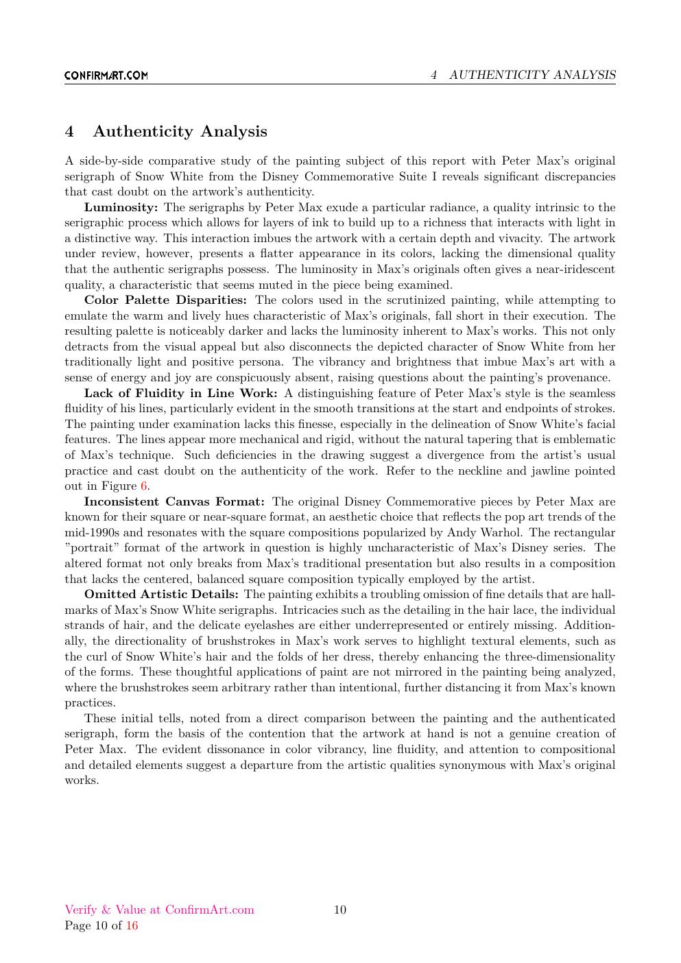 Snow White report sample page 10