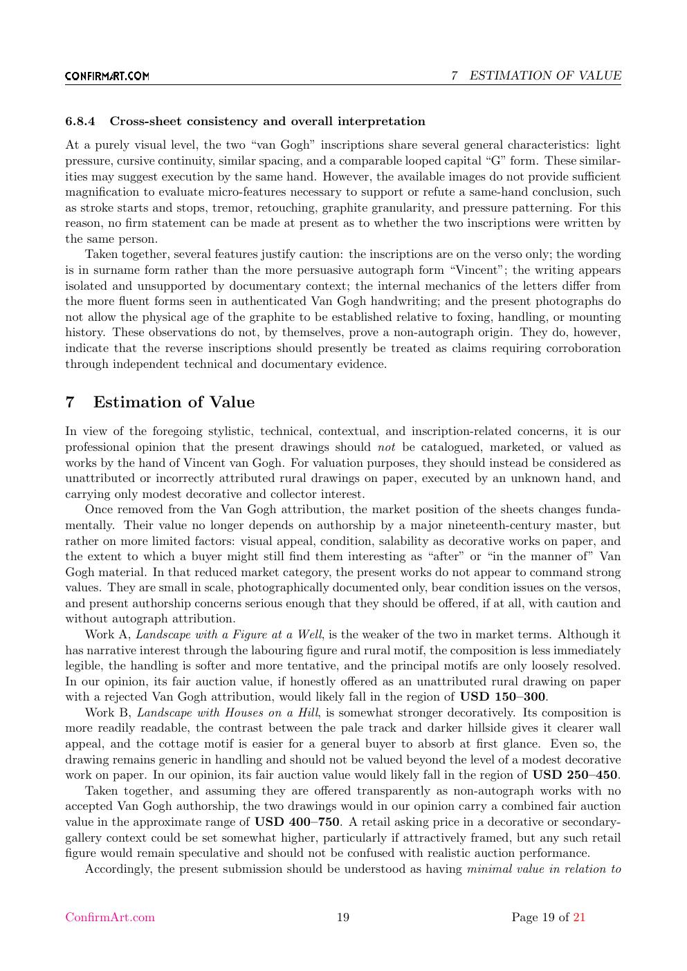 Van Gogh portrait study report sample page 19