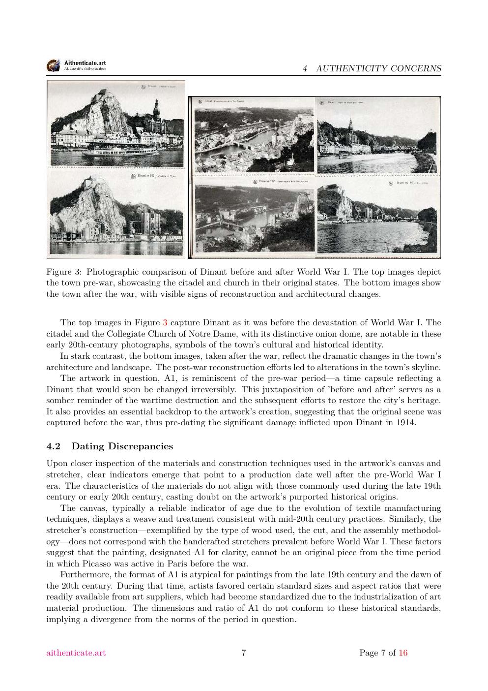Picasso Dinant study report sample page 7