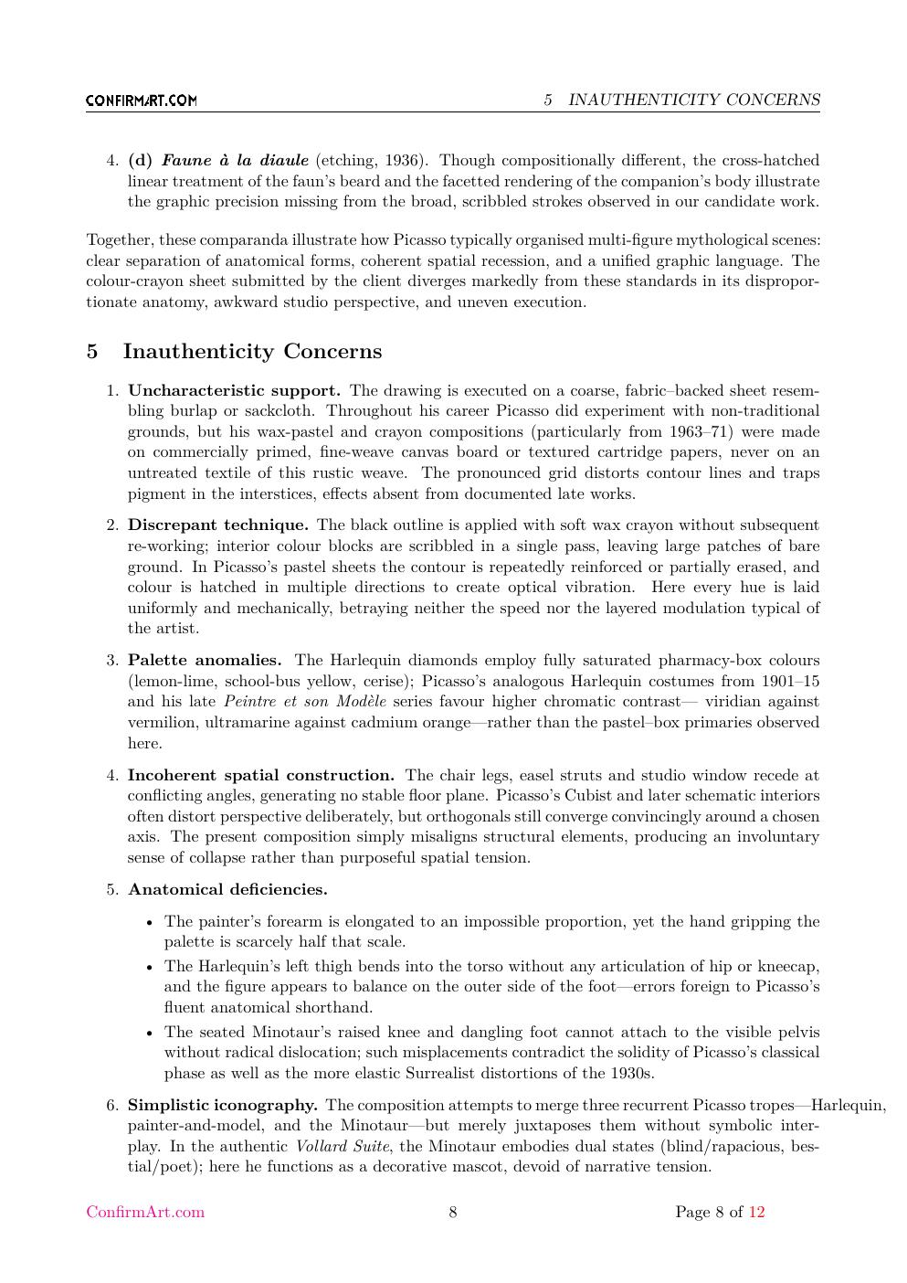Painter and model drawing report sample page 8