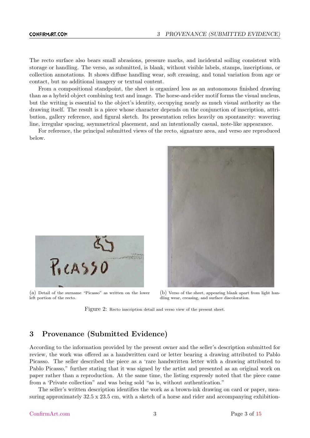 Galerie Louise Leiris report sample page 3