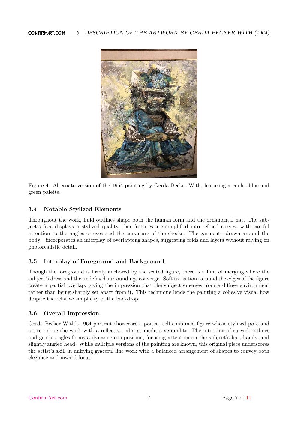 Françoise Gilot report sample page 7