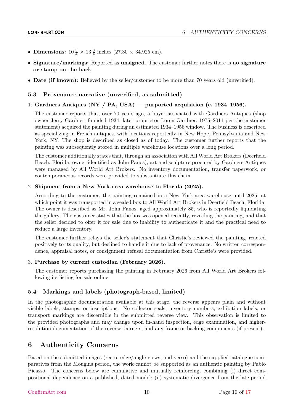 Mother Child report sample page 10