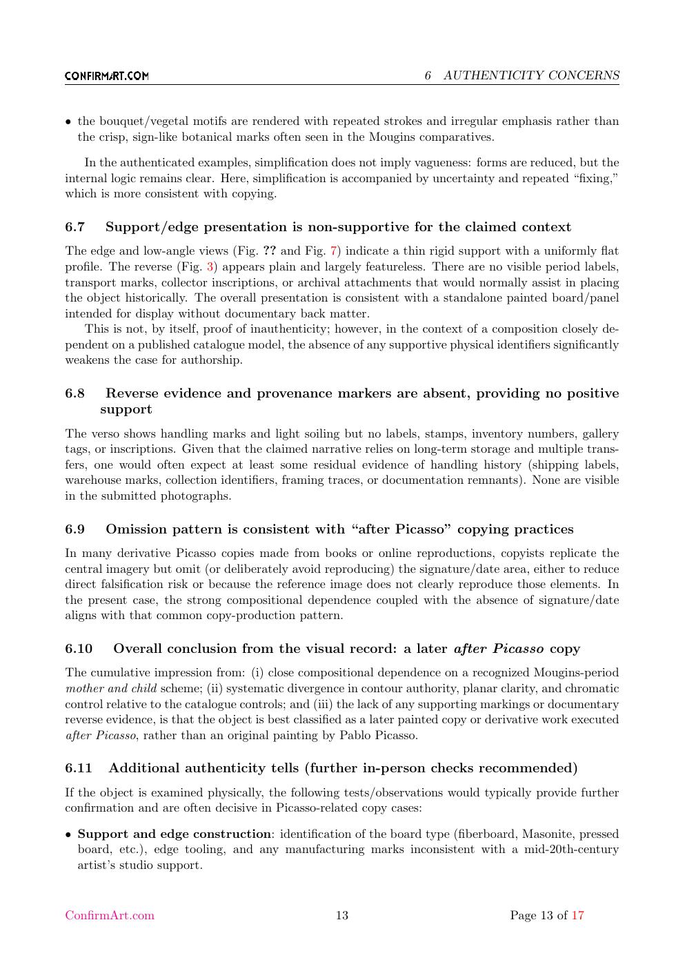 Mother Child report sample page 13