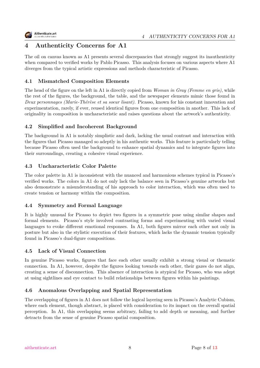 Nature morte report sample page 8