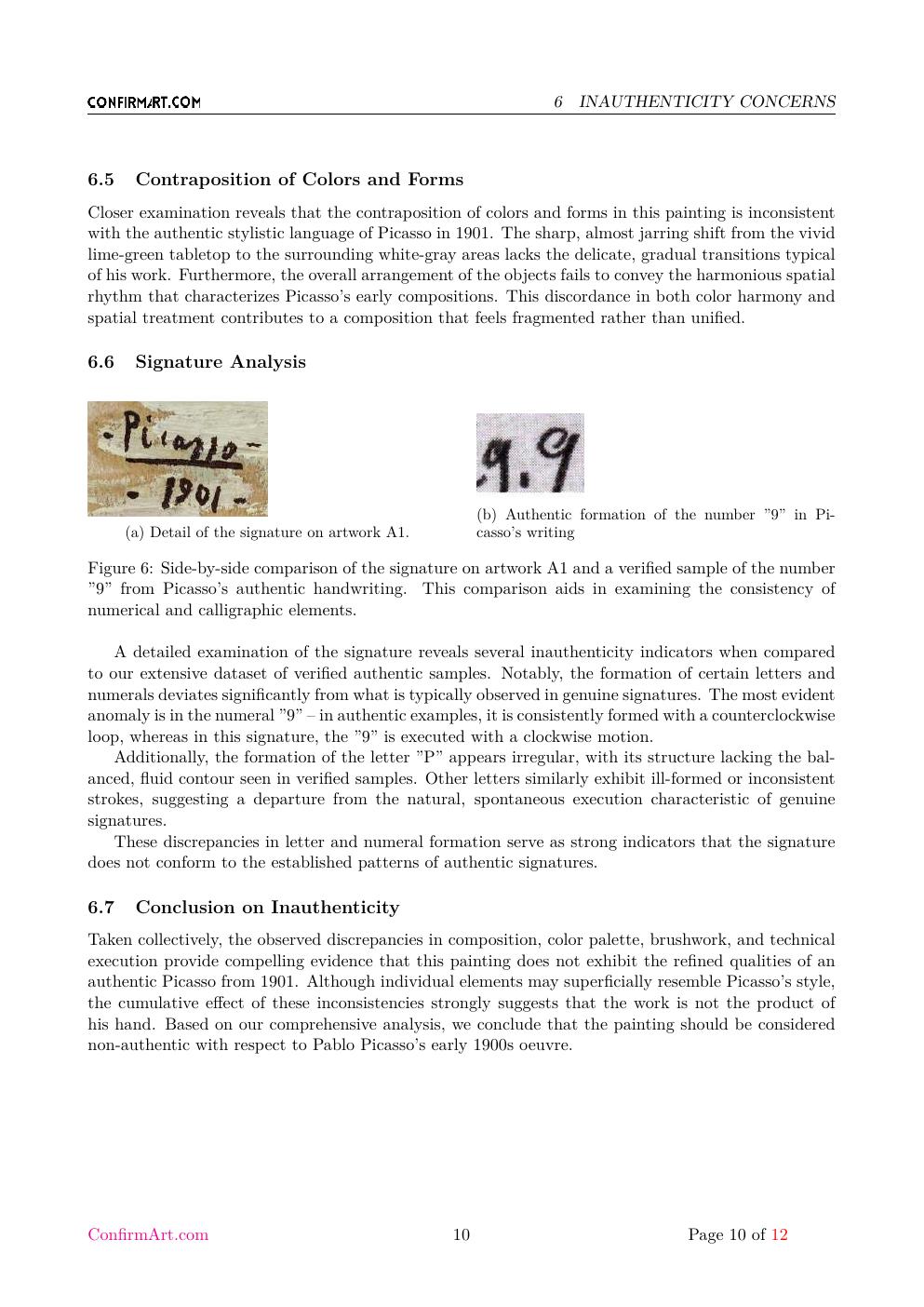 Still life with vases report sample page 10