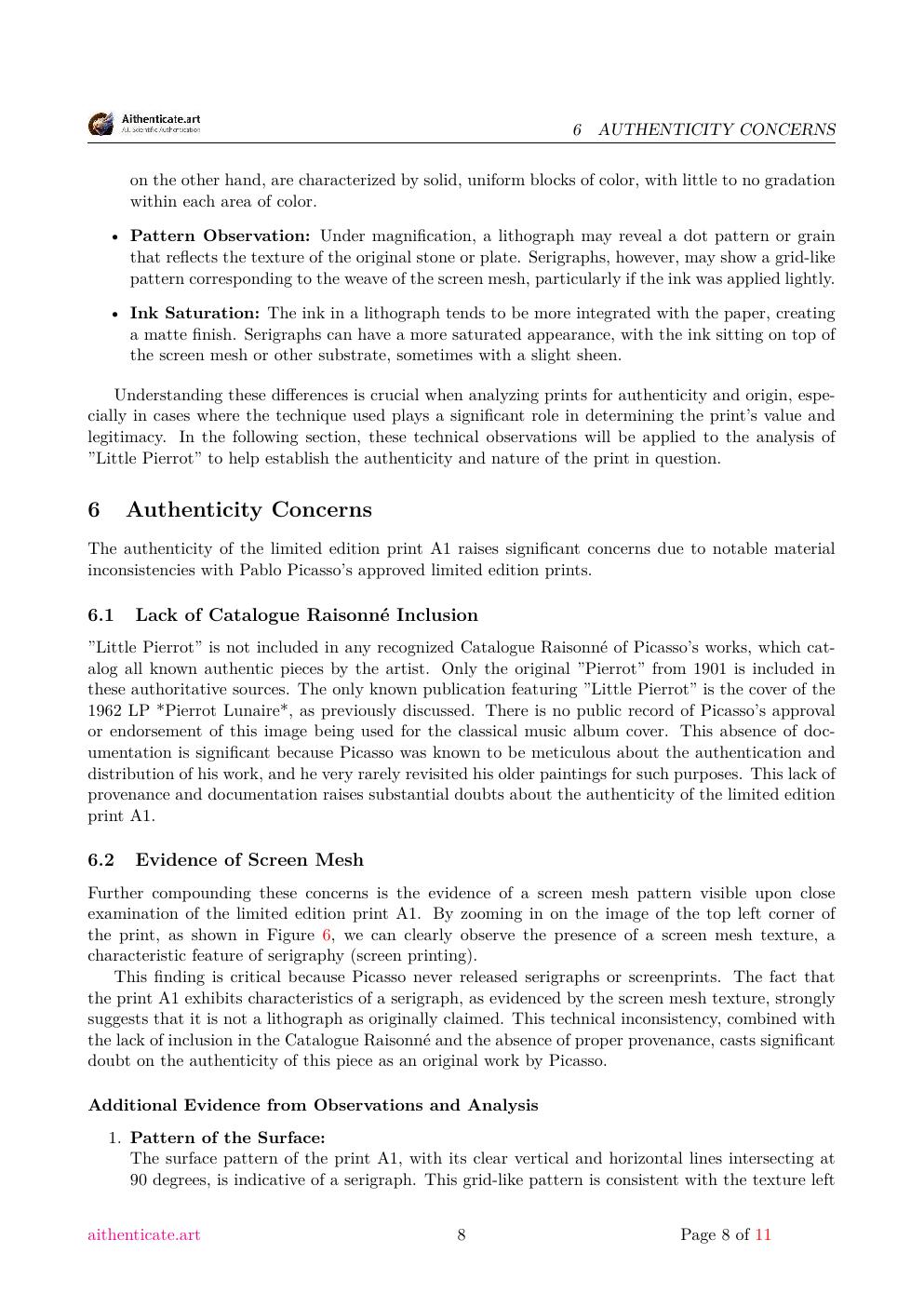 Little Pierrot report sample page 8