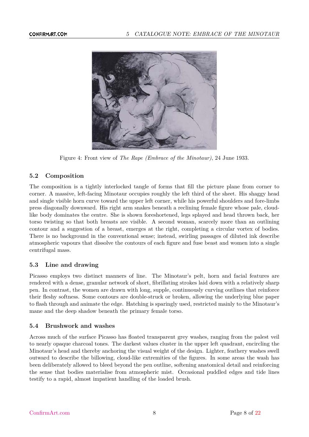 Woman and bull drawing report sample page 8