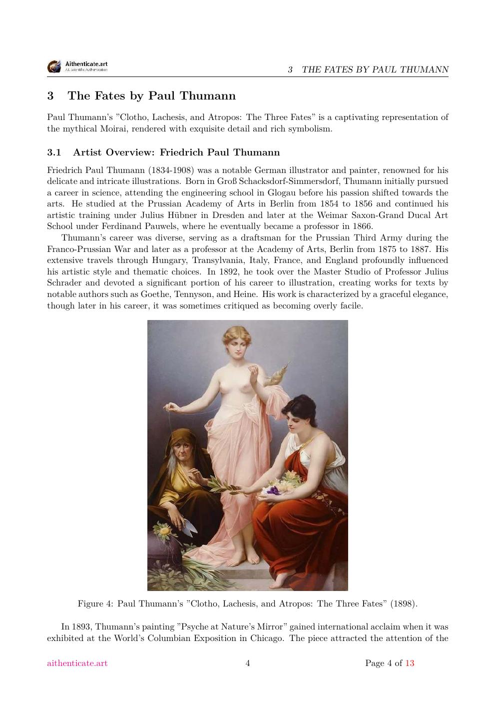 The Three Fates report sample page 4