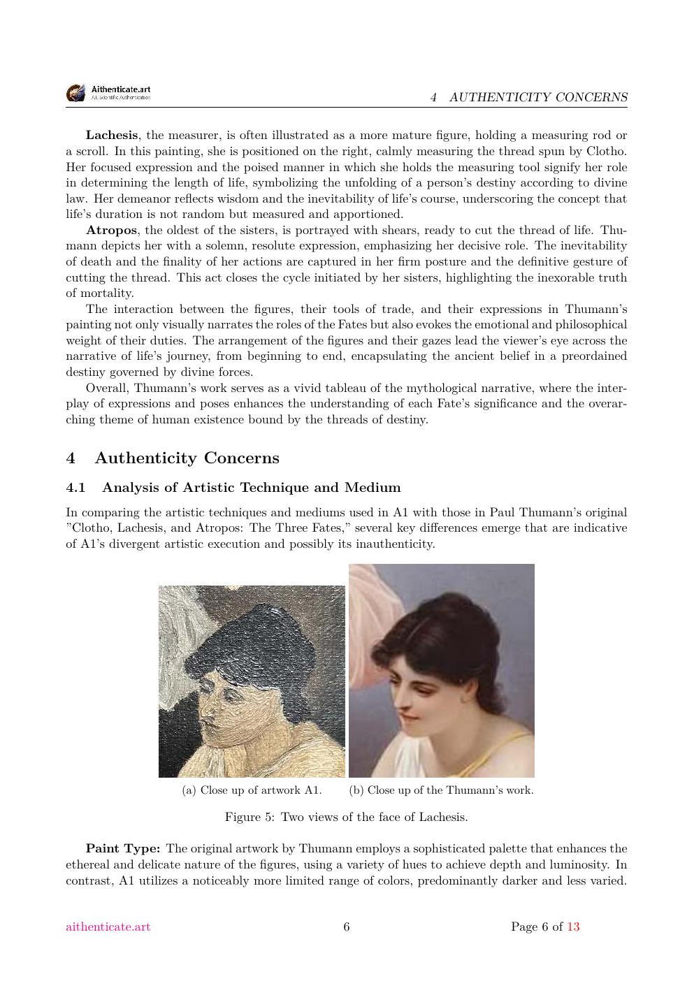 The Three Fates report sample page 6