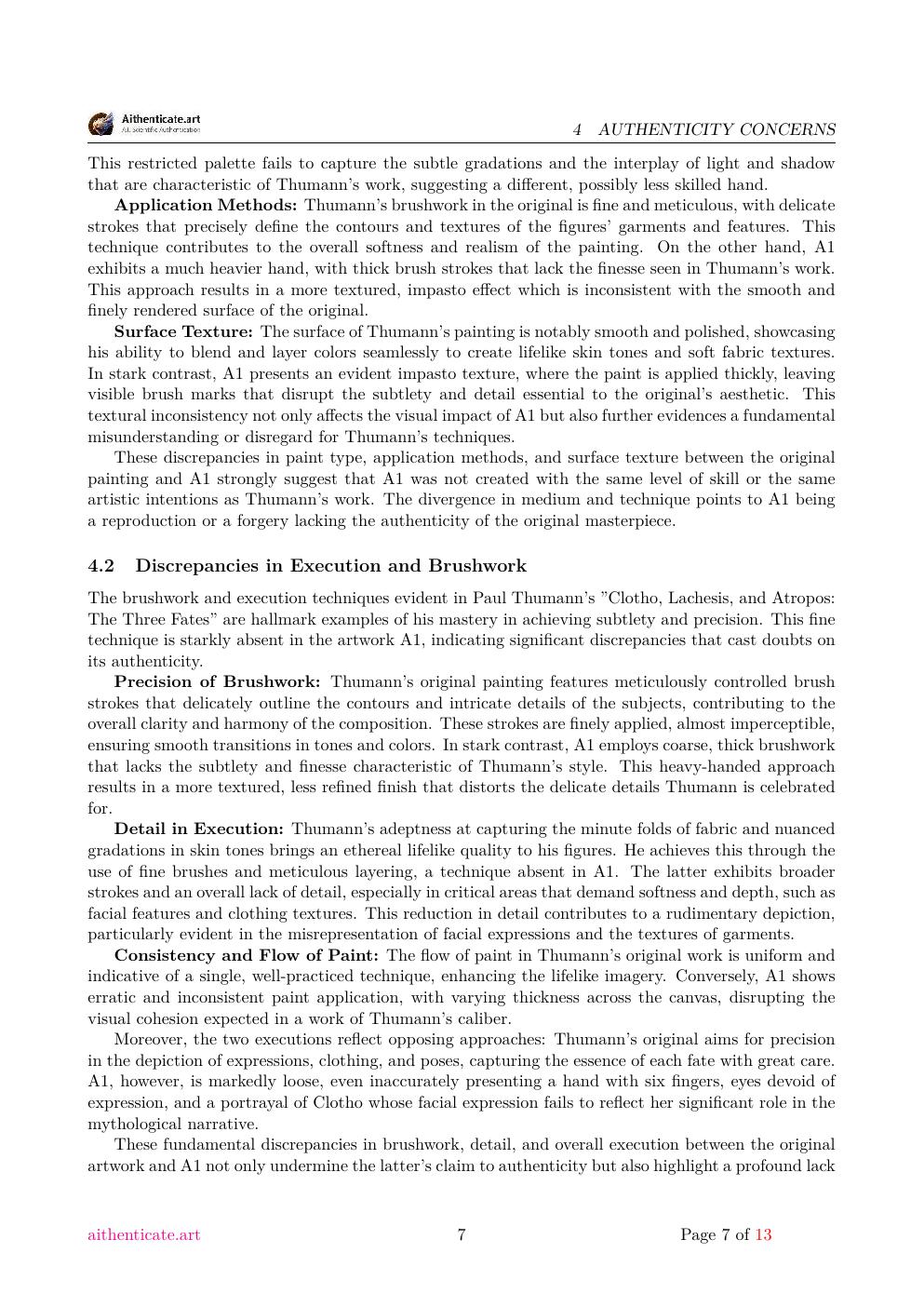 The Three Fates report sample page 7