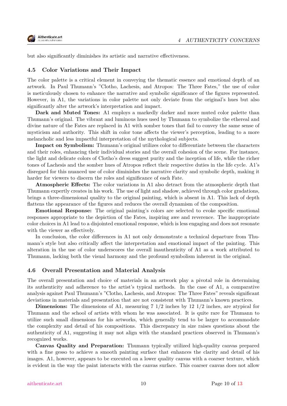 The Three Fates report sample page 10