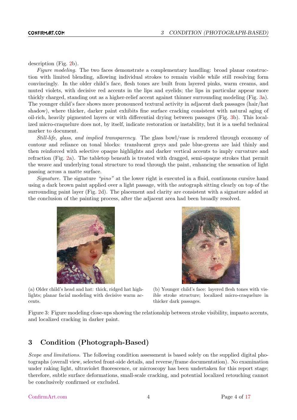 Pino Daeni painting study report sample page 4