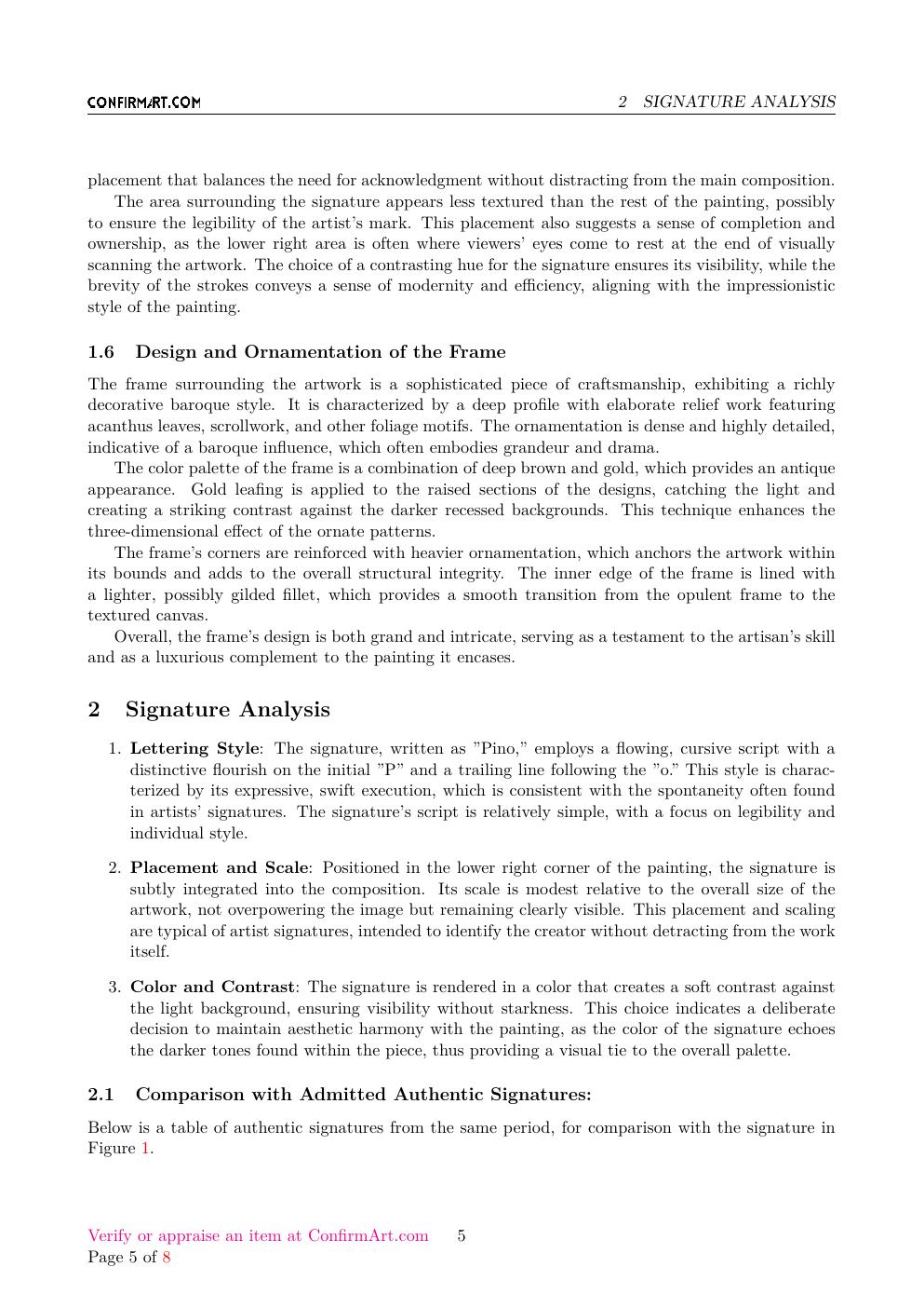 Lady in Waiting report sample page 5