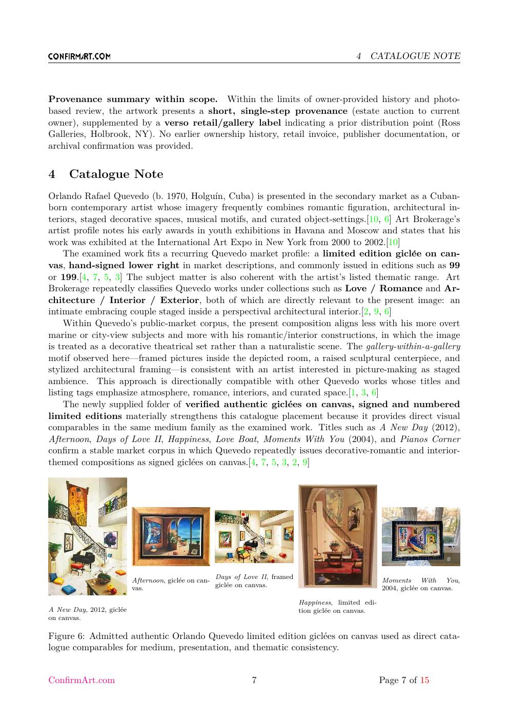 Framed work attributed to Raphael report sample page 7