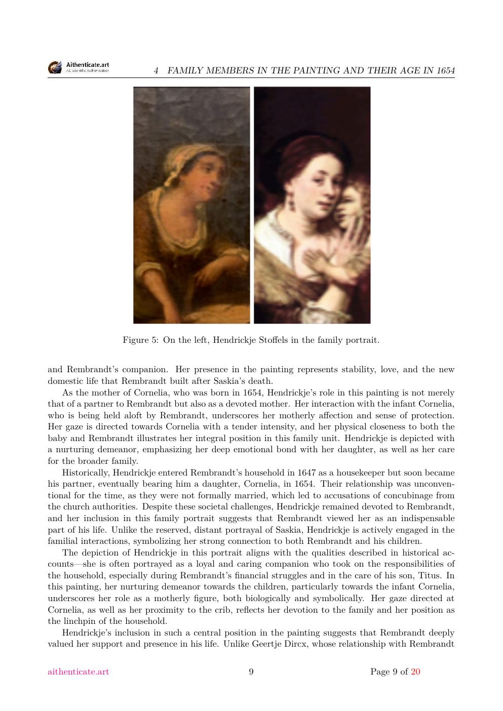 Rembrandt attribution study report sample page 9
