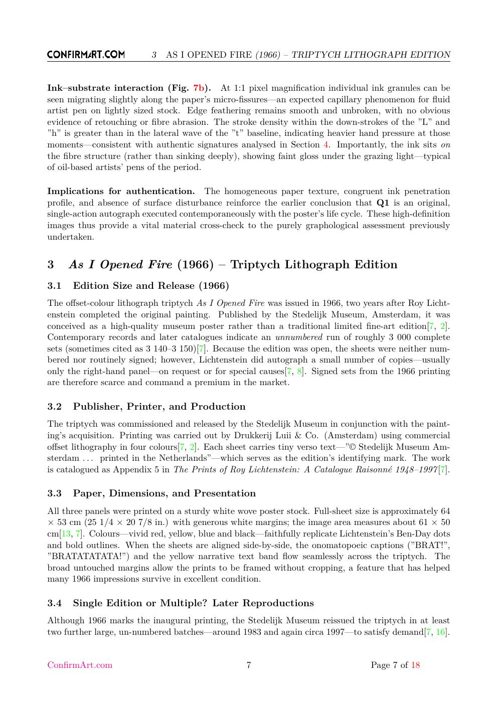 Framed triptych report sample page 7