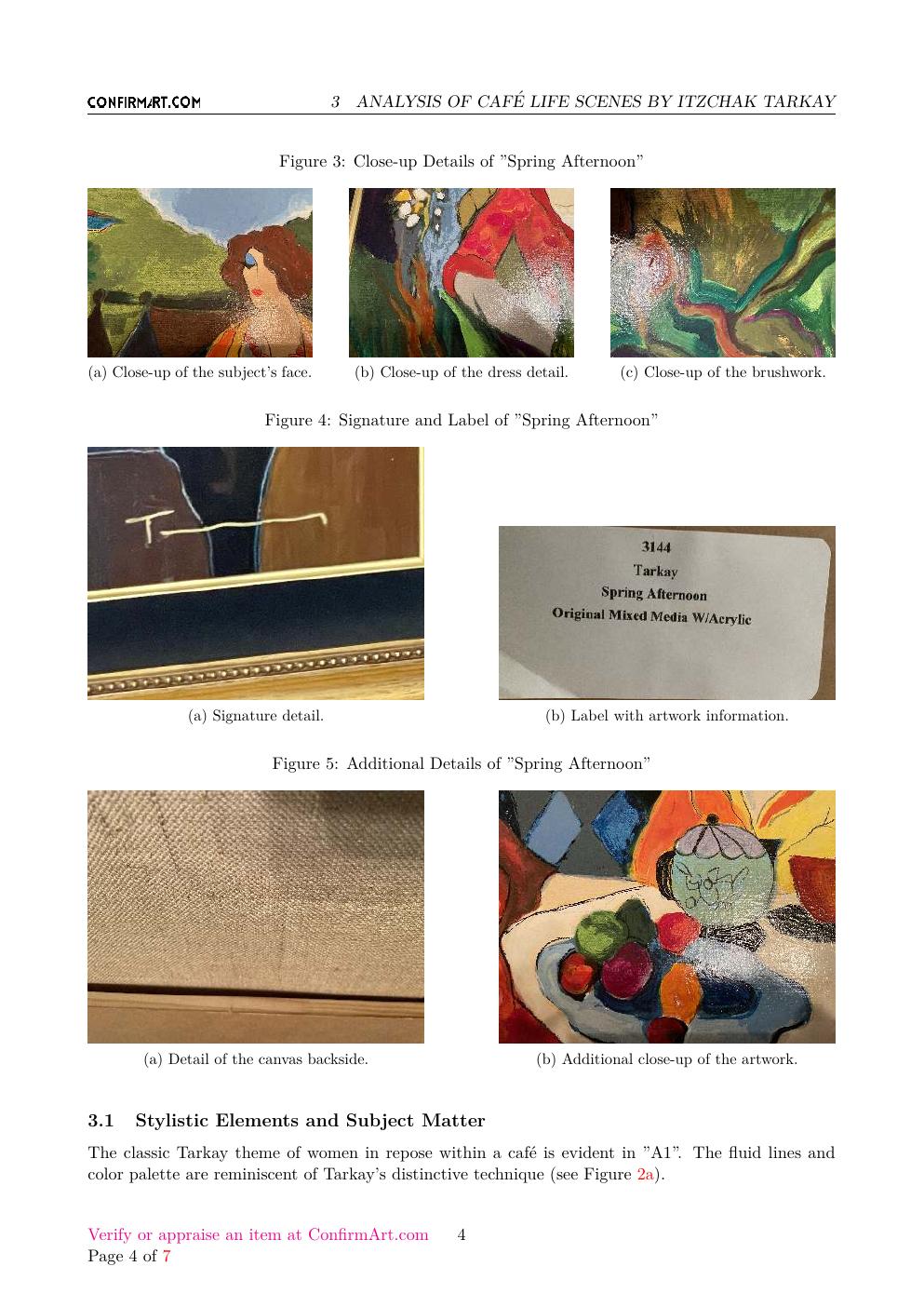 Spring Afternoon report sample page 4