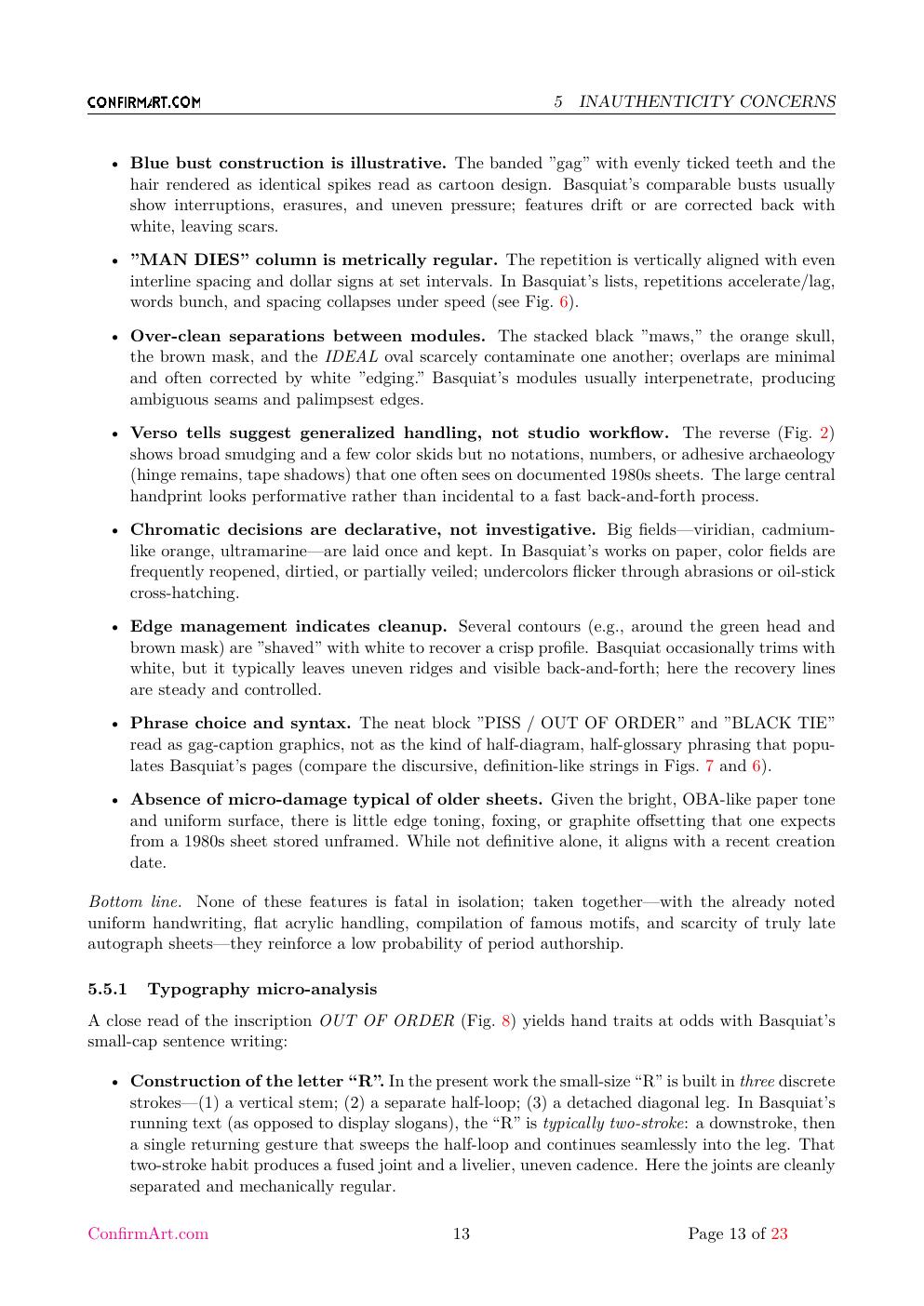 Eroica Basquiat study report sample page 13
