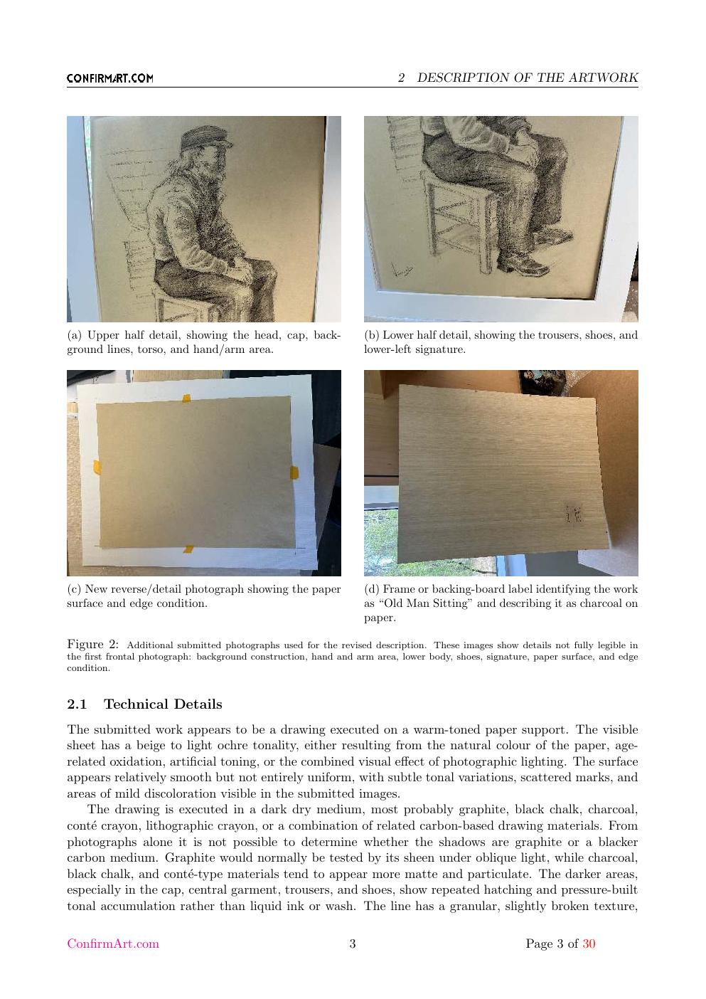 Van Gogh drawing study report sample page 3