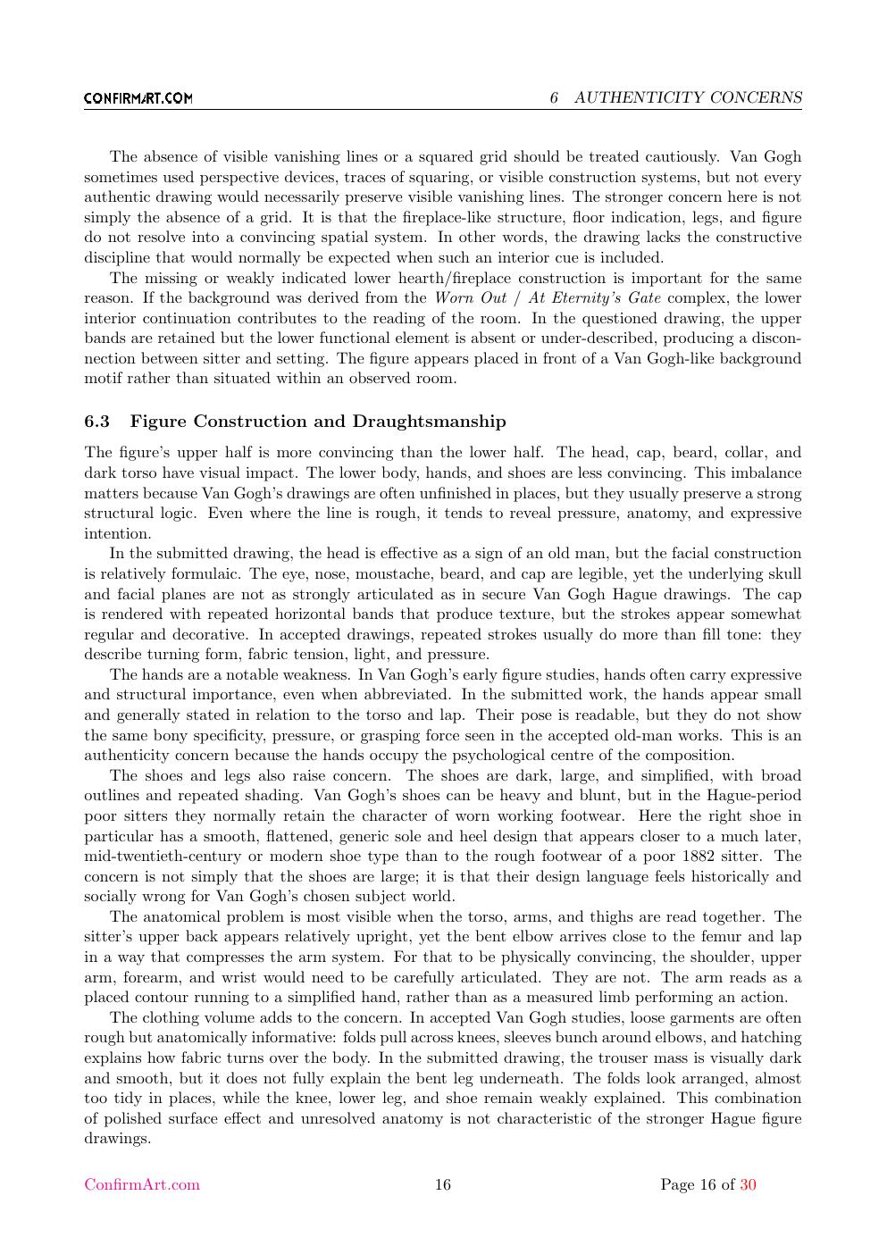 Van Gogh drawing study report sample page 16