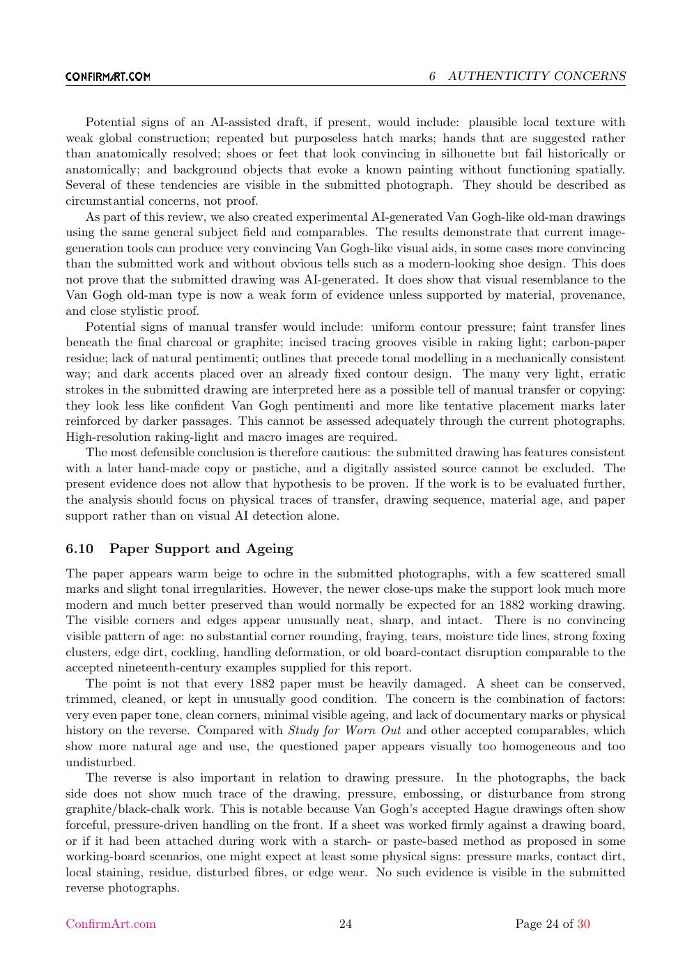 Van Gogh drawing study report sample page 24