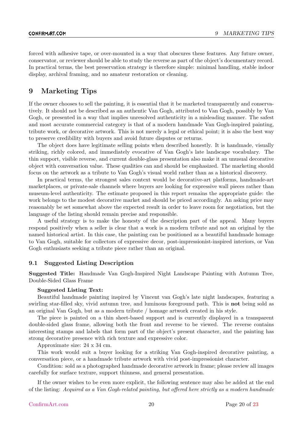 Sans titre report sample page 20