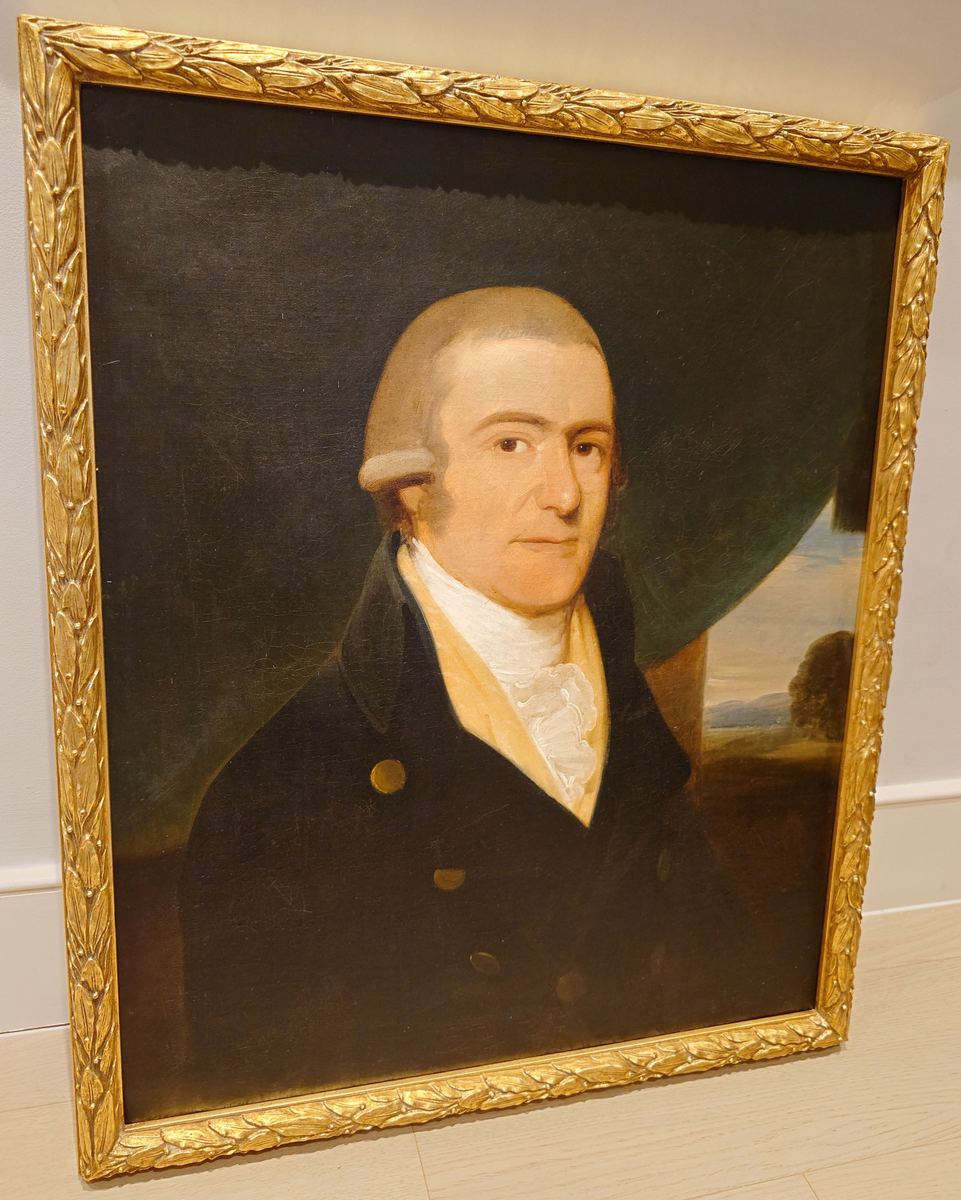 Portrait of an English Gentleman: Frame and back side