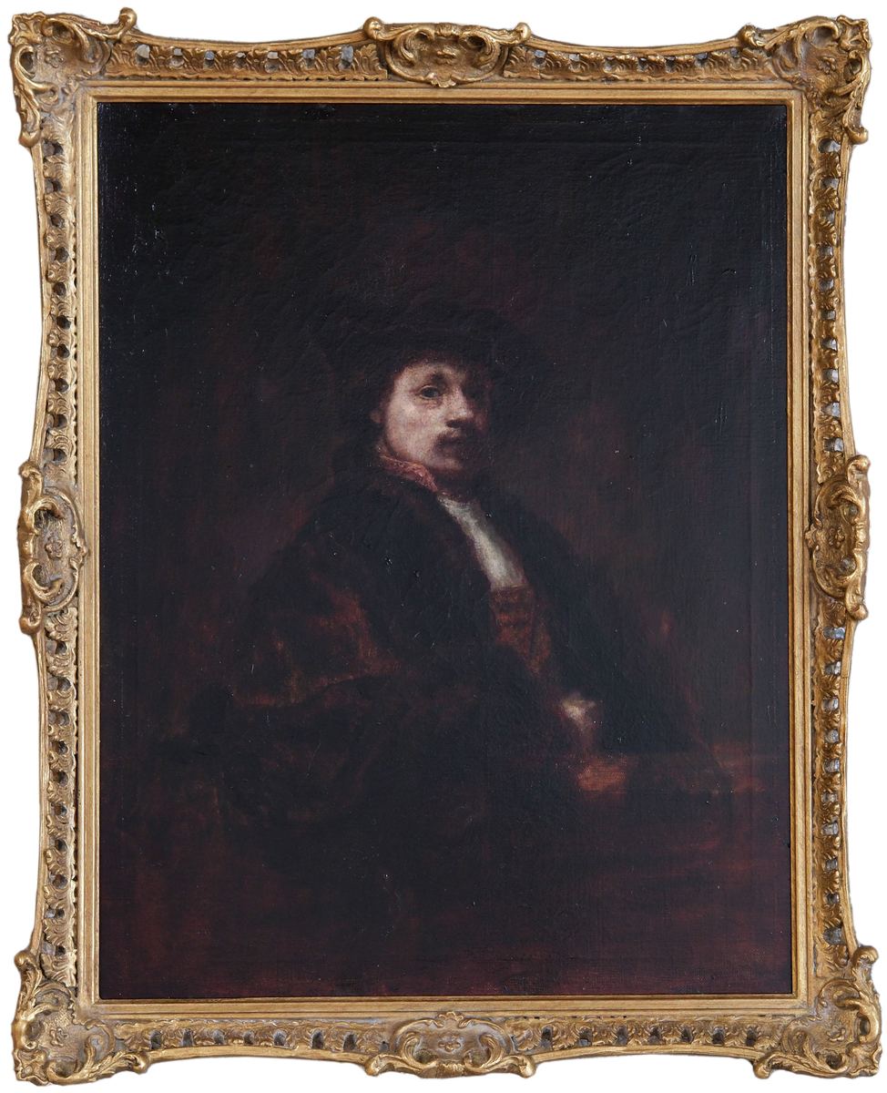 Obverse of the painting in its late-Victorian swept frame: Comparison with the National Gallery Original