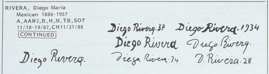La Ofrenda study: Reference Signatures from John Castagno's Compilation