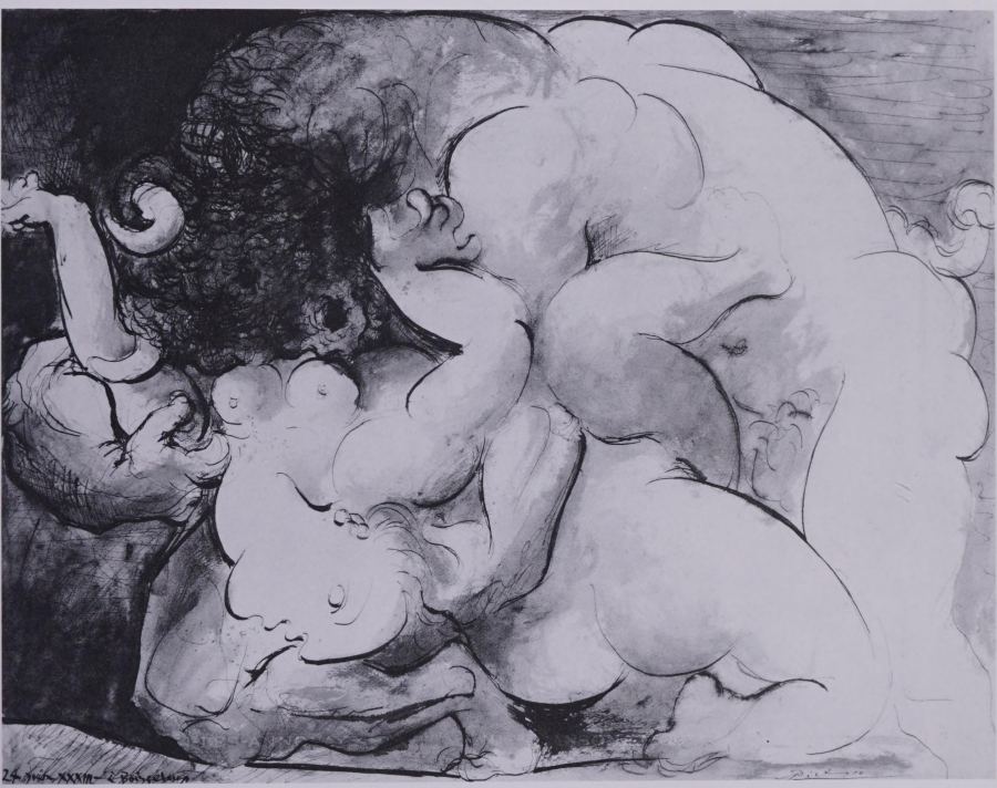 Woman and bull drawing: Notes