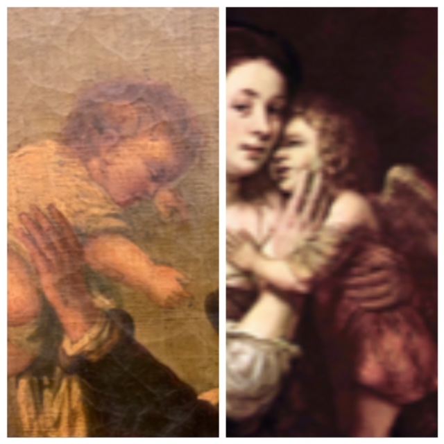 Rembrandt attribution study: Cornelia (the Infant) in the Family Portrait