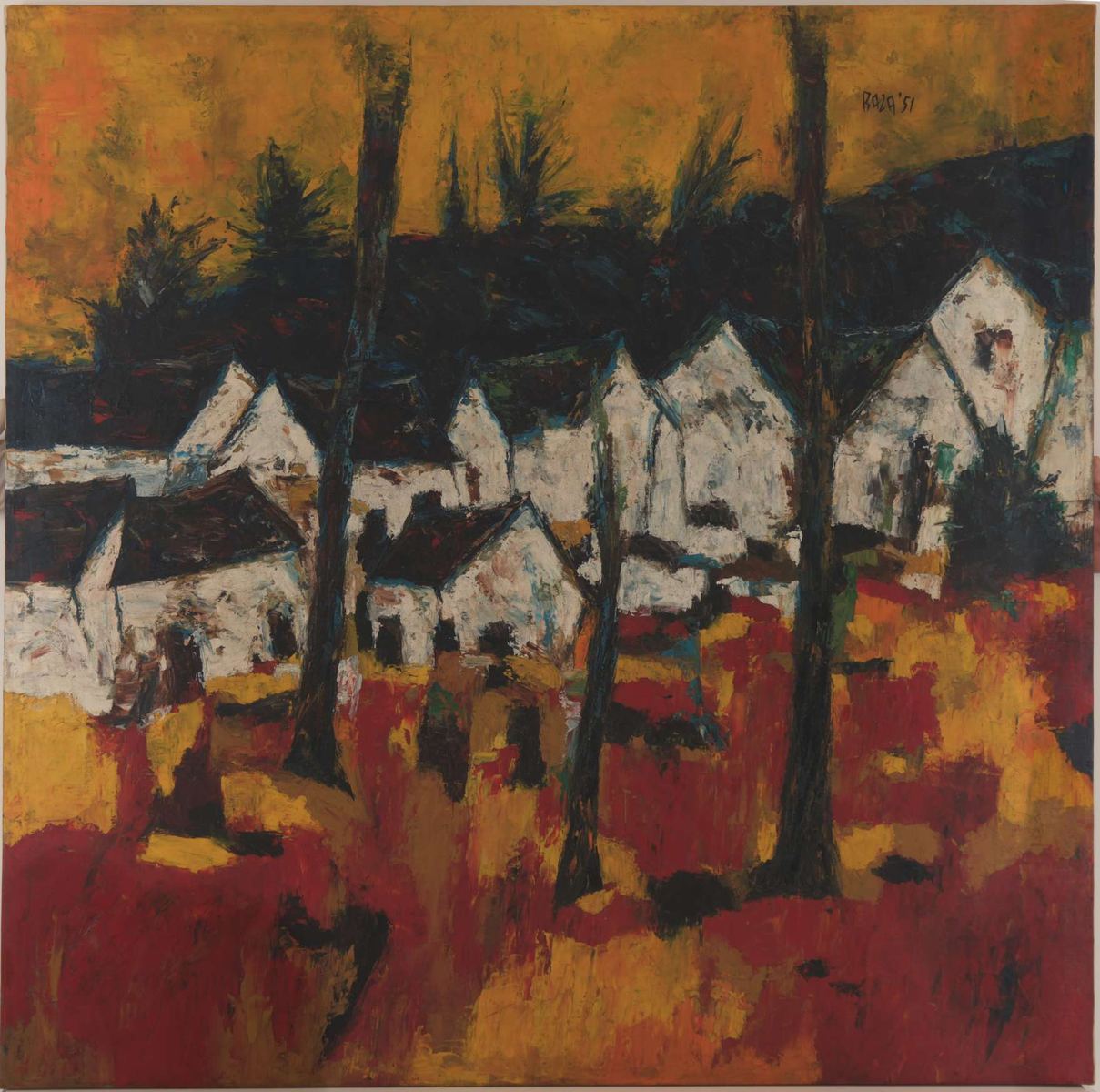 S. H. Raza painting study: Raza's Abstract Landscapes