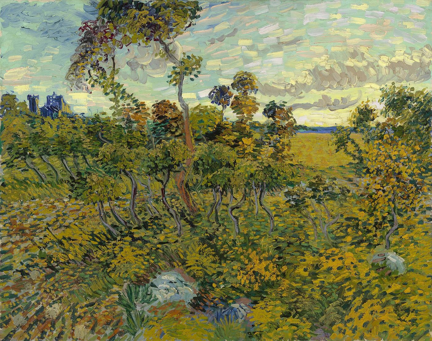 Water well painting study: Parallels with Van Gogh's Floral/Nature Motifs